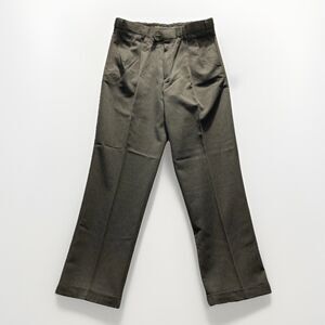 Savane Mens Pants 32X32 Gray Pleated Straight Leg Dress Pants Polyester Stretch